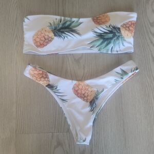 Pineapple Print Bikini Set